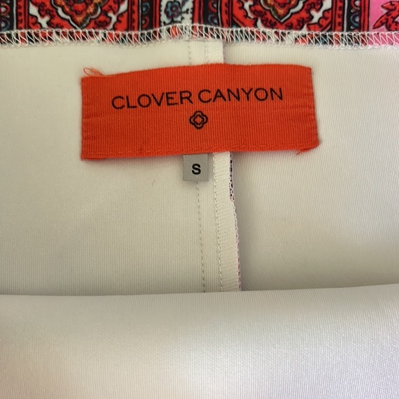 NWOT Clover Canyon “Surf Blanket” Pink Paisley Neoprene Bandage Mini Skirt - S - Picture 10 of 13